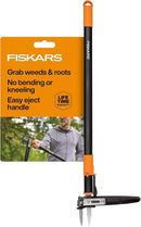 Fiskars 3-Claw Stand Up Weed Puller Tool, Gardening Weeder, Hand Weeding Tool with 39" Long Ergonomic Handle with Easy-Eject Mechanism by GreenHaven Gardens