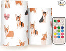 Vdsrup Flameless Candles Set of 2 Funny Welsh Corgi LED Candles with Timer Battery Operated Dog Candle Lights Flickering with Remote for Home Bedroom Decor by GreenHaven Gardens