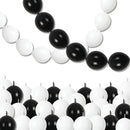 Black and White Quick Link Balloons, 100PCS Latex Linking Balloons for Making Balloon Wall Balloon Arch Balloon Chains and Wedding Birthday Baby Shower Engagement Graduation Party Decorations (6inch) by CozyNest Decor