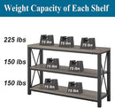 BON AUGURE Rustic Sofa Table Behind Couch, Industrial Console Tables for Entryway, 3 Tier Wood Shelves Entry Table with Storage for Foyer, Hallway, Front Door (47 Inch, Dark Grey Oak) by CozyNest Decor