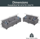 L Lengend Vansen Modular Sectional Sofa U Shaped Couch with Ottoman Modern Reversible Corner Sectional Couch for Living Room (Dark Grey, 2+3) by CozyNest Decor