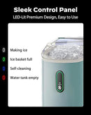 Silonn Nugget Ice Maker Countertop, Portable Pellet Ice Machine with Self-Cleaning Function, Sonic Ice Maker Produces 33lbs of Chewable Ice in 24 Hours, Ideal for Home Kitchen and Office, Green by CozyNest Decor