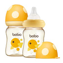 YOHKOH PPSU Baby Bottle Wide Neck, Newborn Anti-Colic Baby Bottle with Natural Response Nipple, Streamlined Body, Easy to Clean (5.4oz (Pack of 2), Yellow) by TinyTreasures Baby Boutique