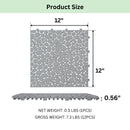 Interlocking Deck Tiles Plastic Waterproof Outdoor All Weather Anti-Slip Bathroom Shower Balcony Porch Strong Weight Capacity Upto 440 Lbs, Pebble Stone Pattern by HouseOfZazla