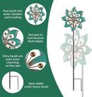 VEWOGARDEN Garden Decor Wind Spinners, Small Waterproof Metal Pinwheels Wind Spinner for Yard and Garden 37 * 10inches (Single Blade) by GreenHaven Gardens