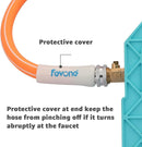Fevone 25 ft Garden Hose, Heavy Duty Water Hose, Hybrid Polymer, Kink Resistance, Flexible, Durable, Leak Free, Aluminum Fittings, 3/4" GHT, 5/8" ID, 600 Psi, Drinking Water Safe by GreenHaven Gardens