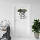 Funny Hanging Wall Sign for Front Door Home Kitchen Decor Rustic Wooden Round Sign Wall Decoration for Kitchen Dining Room Living Room Bedroom Outdoor by CozyNest Decor
