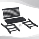 Psilvam Garden Bench, 2-Person Poly Lumber Patio Bench, All-Weather Outdoor Bench That Never Rot, Memorial Bench, Suit for Garden, Porch and Park (Black) by GreenHaven Gardens
