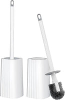 Toilet Brush & Holder Set, 2 Pack Toilet Brushes for Bathroom with Holder, Lightweight Plastic Handle, Space Saving for Storage, Deep Cleaning, Drip-Proof, Easy to Assemble by CozyNest Decor