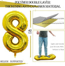 GOER Number 80 Balloons for 80th Birthday Party Decorations,42 Inch Jumbo Foil Helium Balloons for 80th Anniversary (Gold) by TinyTreasures Baby Boutique