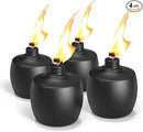 4-Pack Citronella Tabletop Torches, MQKIWAO 21 oz Table Top Torches for Outdoor, Metal Oil Burner Candles, Garden Torches with Fiberglass Wick for Yard, Patio, Deck, Garden, Party, Landscape by GreenHaven Gardens