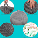 Bean Bag Chair 3Ft Luxurious Faux Rabbit Fur Memory Foam Bean Bag Chairs for Adults/Teens with Filling,Ultra Soft Faux Fur Fabric, Round Fluffy Sofa for Living Room Bedroom College Dorm (Grey) by TinyTreasures Baby Boutique