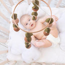 Baby Mobile for Crib,Crib Mobile for Boys Girls, Soft Crib Toys Hanging，Baby Mobile for Bassinet，Boho Nursery Decor Neutral（Mushroom，Leaves,Cotton） by TinyTreasures Baby Boutique
