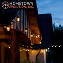 Hometown Evolution, Inc. E26 Commercial String Lights with 16 Gauge Wire (50 Foot 25 Socket, S14 Lantern Edison 11 Watt Bulbs) by GreenHaven Gardens