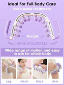 Anti Cellulite Massager Roller w/Detachable Roller Handles for Whole Body, Leg, Lumbar, Shoulder, Back, Arm Massage Stretch Roller Swelling Release Stress Relief Yoga Goods Dieting Equipment by CozyNest Decor
