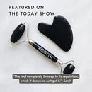 Mount Lai Obsidian Gua Sha Facial Tools, Black Obsidian Gua Sha Facial Tools Set and Roller, Guasha Tool for Face to Relieve Muscle Tension and Reduce Puffiness, Anti Aging Skin Care Sets for Women by CozyNest Decor