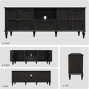 ARTPOWER 67'' Mid-Century Modern TV Stand with Storage Drawer and Doors, Long TV Stand with Adjustable Shelves for 75 Inch TV for Living Room, Bedroom, Black by CozyNest Decor