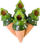 4 Pack Terracotta Christmas Tree Automatic Plant Watering Devices,Household self Watering Planter Insert, Watering Spikes for Indoor Plants,Holiday Potted Plant Continuous Moisture Device by GreenHaven Gardens