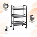 Amazon Basics 3-Tier Metal Rolling Cart, Black by CozyNest Decor