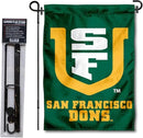 College Flags & Banners Co. San Francisco Dons Garden Flag with Stand Holder by GreenHaven Gardens