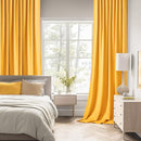 MIULEE Yellow Back Tab Blackout Curtain 96 Inch Long 2 Panels Set for Bedroom, Rod Pocket/Pinch Pleat Thermal Insulated Living Room Darkening Pleated Light Blocking Floor to Ceiling Drape by TinyTreasures Baby Boutique