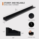 Picture Ledge Shelf for Wall, Floating Shelves Set of 4, 36 Inch Long Nursery Book Shelves for Toys Storage, Kids Bookshelf Wall Mounted for Books Photo Frames, Black by TinyTreasures Baby Boutique