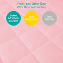 Mini Crib Mattress Protector Sheets Fitted Waterproof Mini Crib Mattress Protector Pad Cover Pink 2 Pack Quilted 38" x 24" by TinyTreasures Baby Boutique