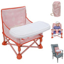 Tiny Marvels Portable 3-in-1 Baby Booster Seat, Cozy Floor Seat, Feeding Seat with Tray, Compact Foldable Toddler Booster with Child Safety Belt Carry Bag, Perfect for Travel (Blush Petals) by TinyTreasures Baby Boutique