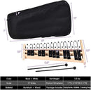 Giantex 27 Note Glockenspiel Xylophone, Percussion Instrument with Wood Base and 27 Metal Keys, Alto Full Size Glockenspiel Xylophone for Adults and Kids- Includes 2 Mallets and Carrying Bag by TinyTreasures Baby Boutique