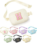 YOOLIFE Customized Gifts for Women, Gifts for Mom, Birthday Gifts for Mom from Daughter or Son, Mom Birthday Gifts, Beige Initial Crossbody Bag Belt Bag H by TinyTreasures Baby Boutique