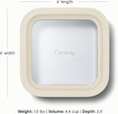 Caraway Glass 4.4 Cup Food Container - Ceramic Coated for Nonstick Storage with Glass Lids - Dishwasher, Oven & Microwave Safe by TinyTreasures Baby Boutique