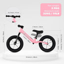 12" Balance Bike for 2, 3, 4, 5 Year Old Boys and Girls, Lightweight Nylon Frame Toddler Training Bike No Pedal Bikes for Kids with Adjustable Seat and Air Tires by TinyTreasures Baby Boutique