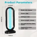 UV Light Sanitizer,UVC Home Disinfection Device 4-Speed Timing and Remote Control,UVO Light for Dust Mites,UV Lamp for Whole Room by CozyNest Decor