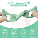 Silicone Baby Bottle Handles, 3PCS Bottle Handles for 2.36-2.76" Wide-Neck Bottles, Baby Bottle Handles has Easy Grip Handles, Easy Carry Handle Lightweight Bottle Handle(Blue/Green/Pink) by TinyTreasures Baby Boutique
