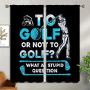 Golf Blackout Curtains for Boy Girl Room Darkening Decor,Sports Themed Golfers and Cars Bedroom Living Room Home Rod Pocket Thermal Insulated Window Curtain/Drapes Panel,84x63 Inch… by TinyTreasures Baby Boutique