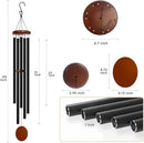 Wind Chimes for Outside Deep Tone, 60 inch 5 Heavy Duty Tubes Aluminium Metal Extra Large Wind Chimes Outdoor, Decoration for Garden, Patio, Yard, Gift for Mother's Day, Birthday by CozyNest Decor