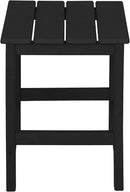 WO Home Furniture Adirondack Chairs Table Set of 3 PCS Outdoor Folding Chairs Side End Table Weather/UV Resistant for Lawn, Garden, Bon Fire, Balcony (Black) by GreenHaven Gardens