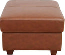 Ottoman Rectangular Storage Ottoman Bench, Genuine Cow Leather Footrest, Coffee Table, Stool Footstool with Hinged Lid for Living Room, Bedroom, Entryway, Brown, 36.5"x28"x18.5" by CozyNest Decor