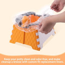 Portable Potty for Toddler Travel, Kids Travel Potty Training Chair with Travel Bag, Baby Potty Training Toilet for Outdoor and Indoor Easy to Clean(Orange) by Yszawmx, Includes 30 Replacement Bags by TinyTreasures Baby Boutique
