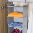 MAX Houser 6 Tier Shelf Hanging Closet Organizer, Closet Hanging Shelf with 2 Sturdy Hooks for Storage, Foldable (Light Grey) by CozyNest Decor