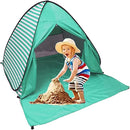 Pop Up Beach Tent Shade Sun Shelter UPF 50+ Canopy Cabana 2-3 Person for Adults Baby Kids Outdoor Activities Camping Fishing Hiking Picnic Touring (Lake Green Stripes) by TinyTreasures Baby Boutique