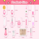 Baby Grooming Kit，Infant Safety Care Setwith Hair Brush Comb Nail Clipper Nasal Aspirator, Baby Essentials Kit for Newborn Girls Boys (14 PC-Pink Kit) by TinyTreasures Baby Boutique
