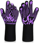 Comsmart BBQ Gloves, 1472 Degree F Heat Resistant Grilling Gloves Silicone Non-Slip Oven Gloves Long Kitchen Gloves for Barbecue, Cooking, Baking, Cutting by GreenHaven Gardens