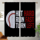 Baseball Blackout Curtains for Boy Girl Room Darkening Decor,Sport Theme Red and White Motto Dark Bedroom Living Room Home Rod Pocket Thermal Insulated Window Curtain/Drapes Panel,84x72 Inch… by TinyTreasures Baby Boutique