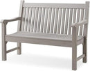 Psilvam Garden Bench, 2-Person Poly Lumber Patio Bench, All-Weather Outdoor Bench That Never Rot and Fade, Memorial Bench, Suit for Garden, Porch and Park(Grey) by GreenHaven Gardens