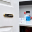 No Smoking Brass Door Sign. Traditional Style Home Décor Wall Plaque Handmade By The Metal Foundry UK. by CozyNest Decor