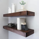 Modern Floating Shelves 3 Inches Thick for Wall, Wide Shelves for Kitchen, Living Room, Bedroom, and Bathroom, Natural Pine Wood, Rustic Wooden Shelf, (Set of 2) (Provincial, 48Lx3Hx8D) by CozyNest Decor