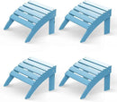 GREENVINES Adirondack-Ottoman | Set of 4 | HDPE Plastic | Outdoor Footrest | All Weather | Foot Rest | Foot Stool | Arctic | for Adirondack Chair | for Patio Backyard Pool by CozyNest Decor