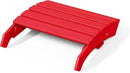 WestinTrends Dylan Outdoor Patio HDPE Adirondack Ottoman Footrest, Red by CozyNest Decor
