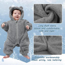 Newborn Baby Bear Outfit Suit Girls Boys Fleece Jumpsuit Romper Hooded Winter Snowsuit Clothes by TinyTreasures Baby Boutique